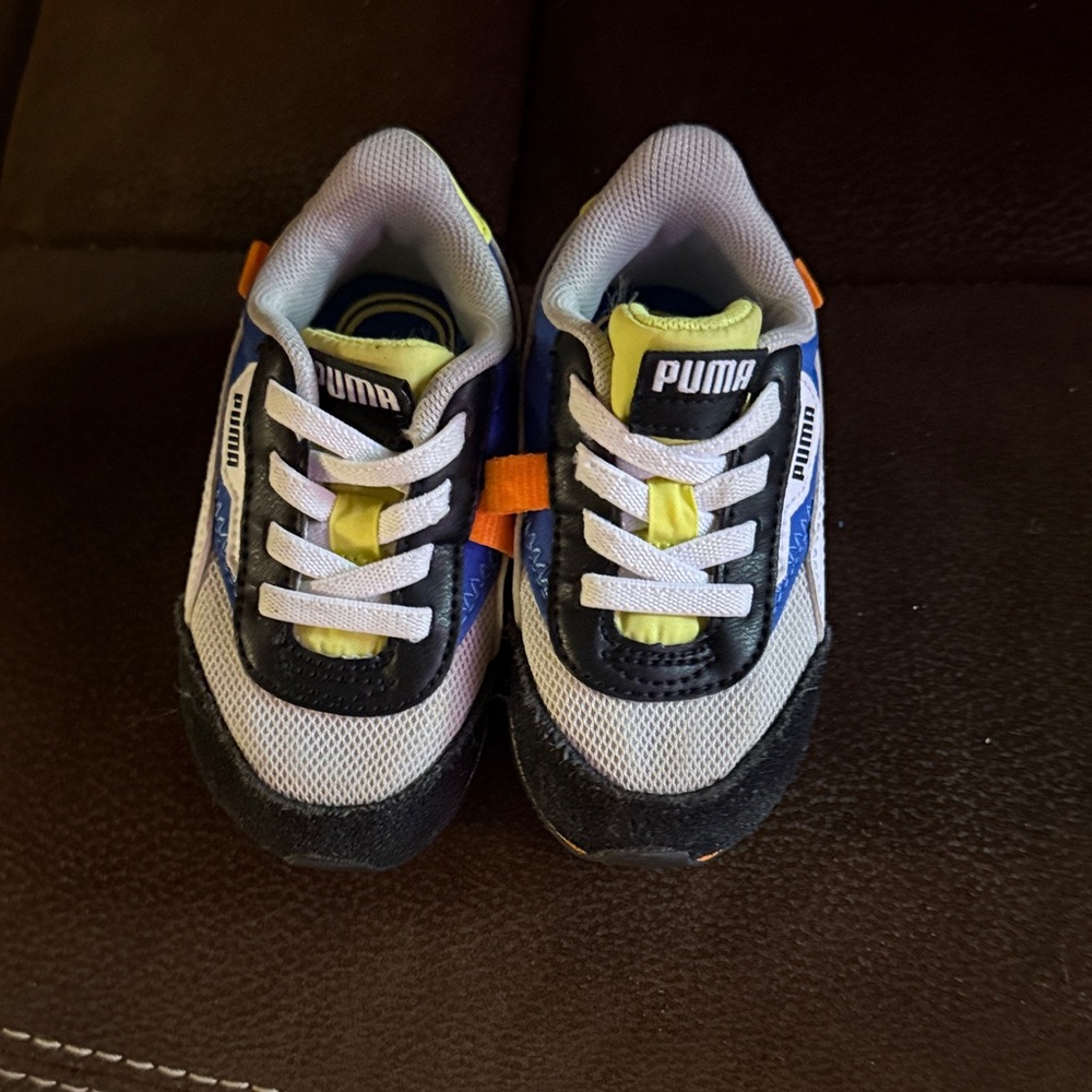 Puma Kids Sneakers - Black, Blue, and Yellow